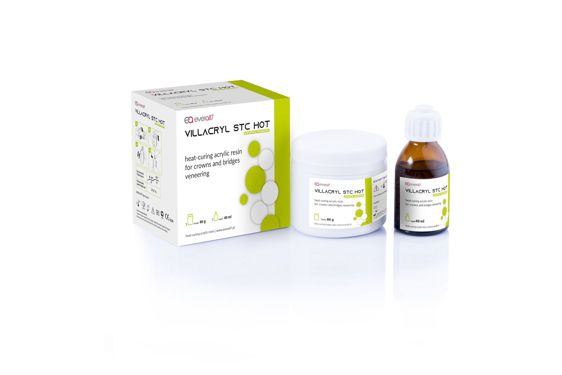 Пластмасса Villacryl STC Hot цвет А4, 80г + 40мл,  Zhermapol 